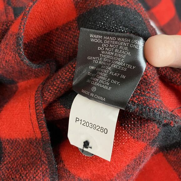 Swanndri Jacket Mens S Red Bushshirt Ranger Wool Zip Front Check Buffalo Plaid - Picture 9 of 14